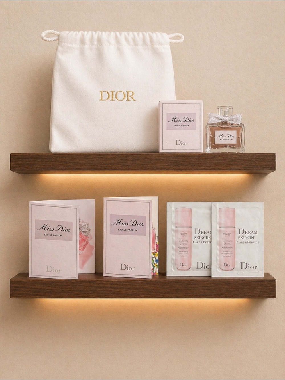 Dior Miss Dior Mini Gift Set w/ Dior Pouch, Samples & Dream Skin Sachets BNIB